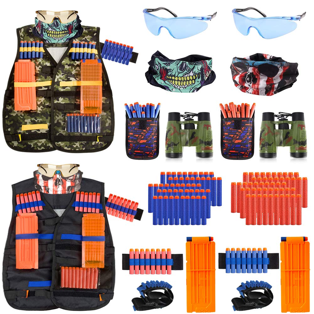 Buy 2 Pack Kids Tactical Vest Kit for Nerf Guns Game N-Strike